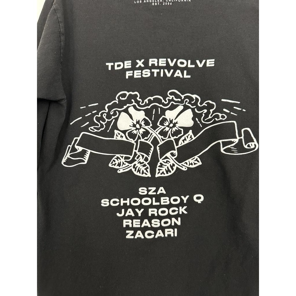 TDE Revolve Festival Shirt Mens Medium Black Long Sleeve Top Dawg SZA Jay Rock - Picture 6 of 7